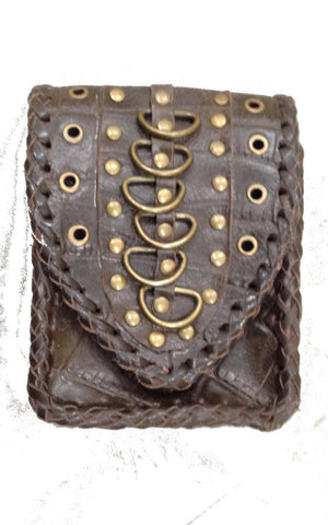 Leather pocket belt