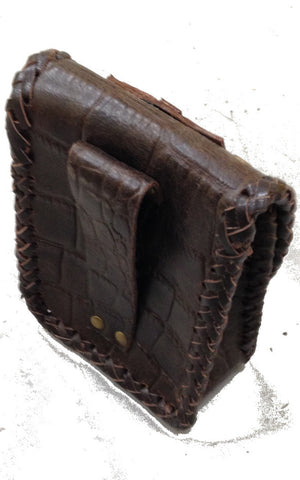 Leather pocket belt