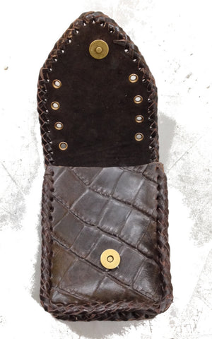Leather pocket belt