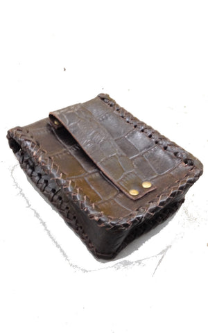 Leather pocket belt