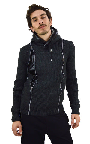 Long Sleeve Zipped Hoody Jumper