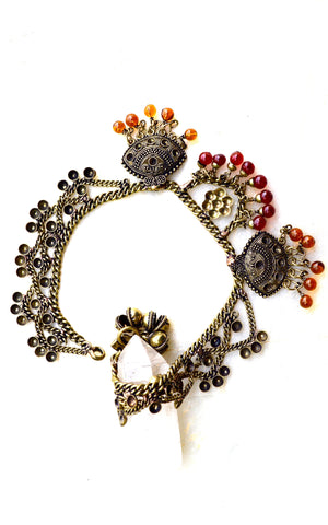 Gypsy Brass and bead Anklets