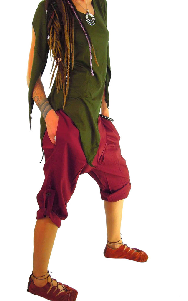 Button Rollup Shorts