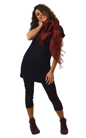 Pure Cotton and Silk Scarf