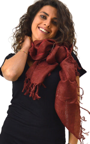 Pure Cotton and Silk Scarf
