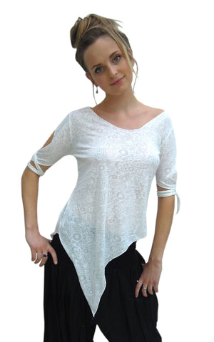 Pixie slashed sleeve pointy top