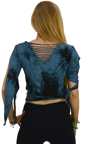 Pixie Pointy Slashed Sleeve Top