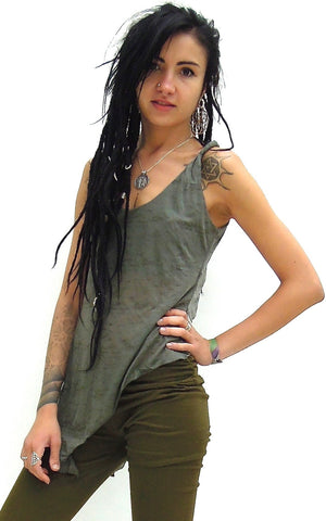 Pixie Sleeveless Pointy Vest Top
