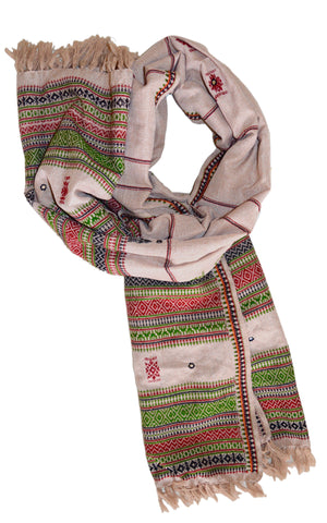 Shawl Tribal Ethnic Hand Embroidered.