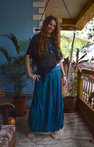 Maxi Balloon Skirt with Pockets