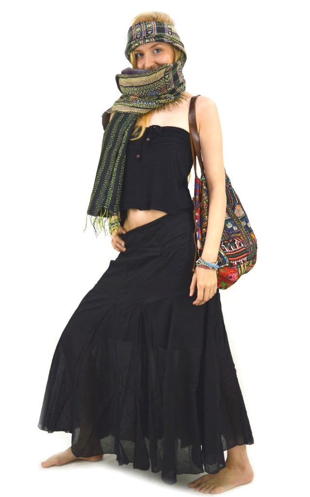 Long black deals gypsy skirt