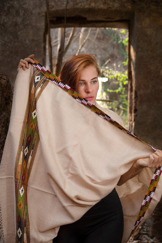 Pure Wool hand made blanket / Shawl