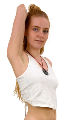 Cropped Lycra Embroidered Yoga top