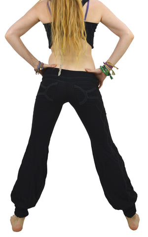 Embroidered Lycra  sexy Yoga Leggings