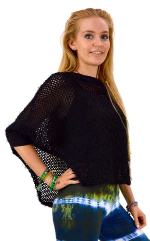 Fluffy Net Poncho