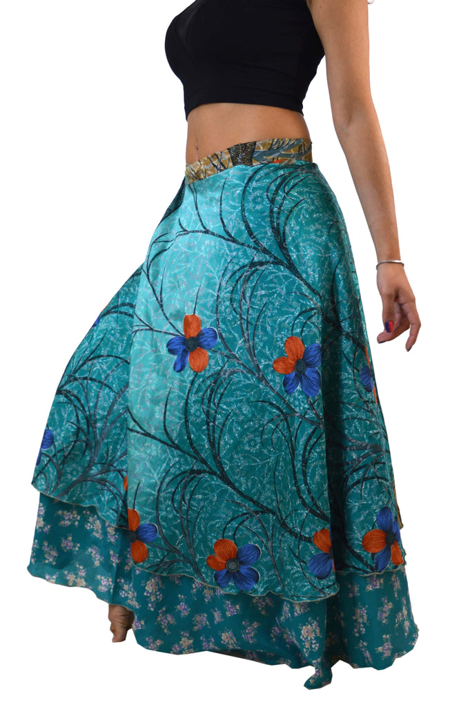 Wrap Silk Maxie Skirt