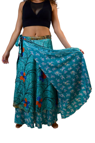 Wrap Silk Maxie Skirt