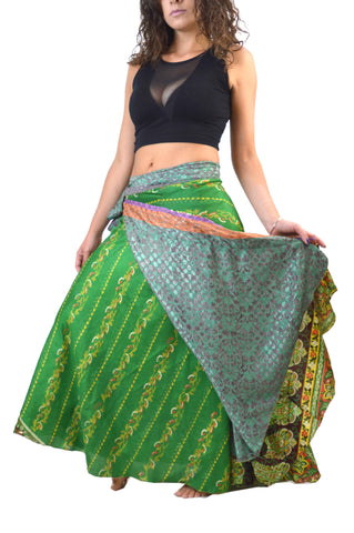 Wrap Silk Maxie Skirt